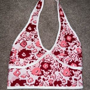 Floral halter neck top